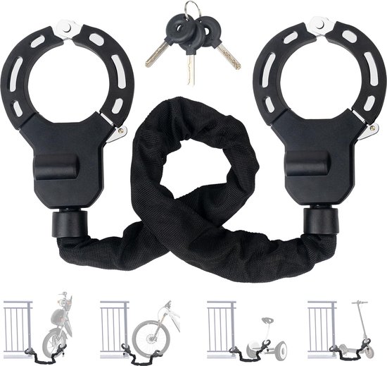 E-step-slot, slot voor e-scooter en step, zeer veilig kabelslot, handboeislot van gehard staal, geschikt voor fietsen, elektrische auto's, elektrische scooters (98 cm) van Nasharia