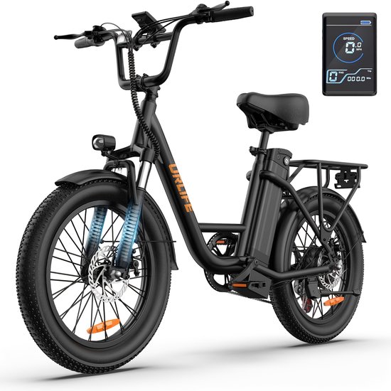 E20 E-Bike E-bike - 20 inch - 80km actieradius - 250W motor - 48V 13Ah accu - Topsnelheid 25 km/u - Zwart