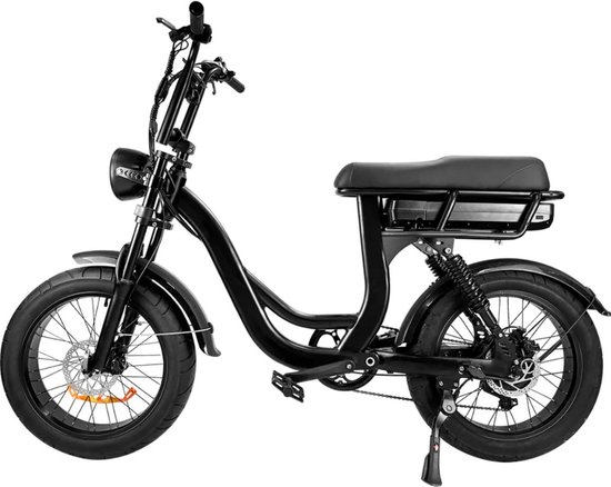 EB8 Elektrische Fatbike - Lage Instap - 20 Inch - 250W Motor - 7 Versnellingen - 80 km Actieradius - Hydraulische Schijfremmen - Zwart van EB8