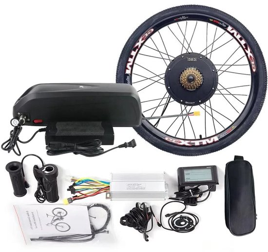 Ebike Ombouwset – Elektrische Fiets Kit – E-bike Conversie – Fiets Motor Kit – 48V 1000W – 29 Inch Wiel – 18Ah Batterij – Geluidloos & Onderhoudsarm van Merkloos