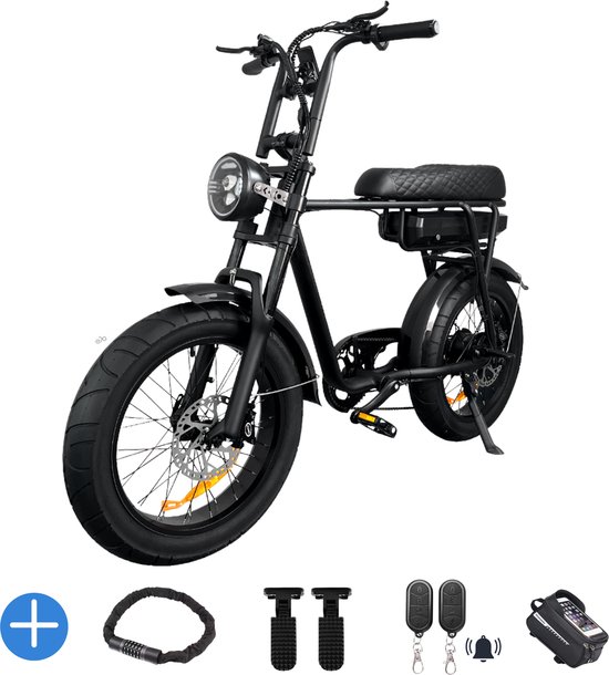 Ebikekopen.com EB2 - Nieuwste model - Rijklaar - Incl. Slot - Alarmsysteem - Kettingbeschermer - Voetensteuntje - Straatlegaal - Ebike - Elektrische Fiets - Met Accessoires van Ebikekopen.com