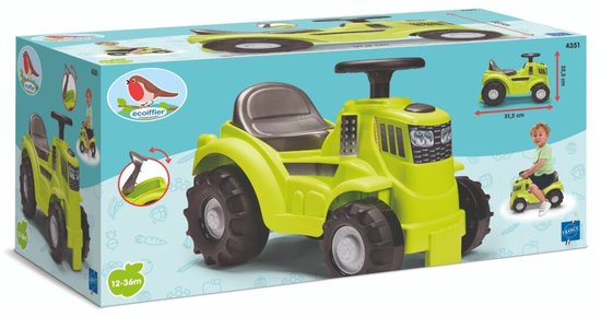 Ecoiffier Loopauto Tractor Groen