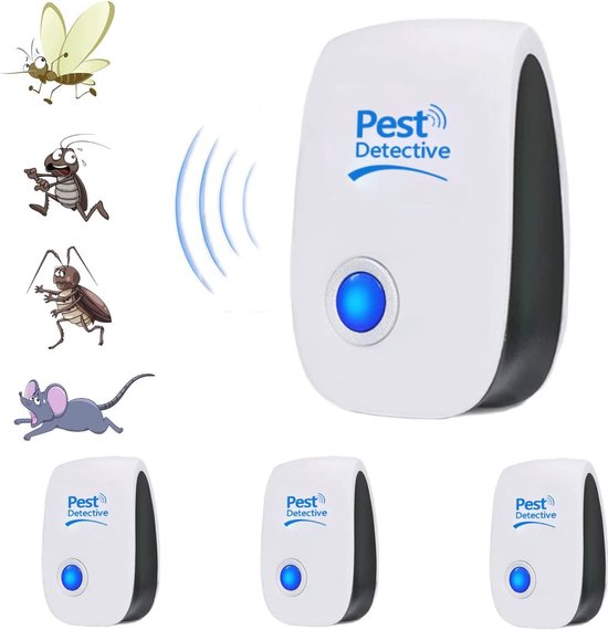 Effectieve Muziekbescherming: Ultrasone Afweermiddelen voor Muggen, Muizen, Vliegen, en meer – Verpakking van 4 van Effe