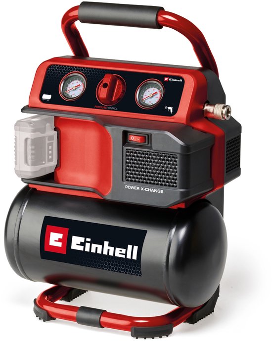 Einhell Accu Compressor TE-AC 18/75 Li OF Solo - Power X-Change - 18 V/Li-ion - Max. 8 bar - 5 L tank - Olievrij - Zuigvermogen 75 l/min - Excl. accu en lader