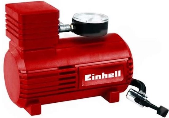 Einhell Auto Compressor CC-AC 12V - Voeding: 12 V - Max. 18 bar - Extra lange aansluitkabel 2,9 m - Incl. 3 adapters voor fiets, bal etc.