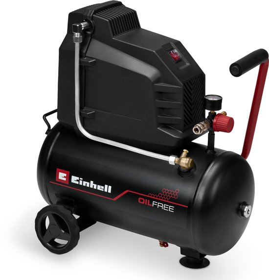 Einhell Elektrische Compressor TC-AC 190/24/8 I OF - 1500 W - 8 bar - 24 L tank - Aanzuigcapaciteit: 190 l/min - Olievrij