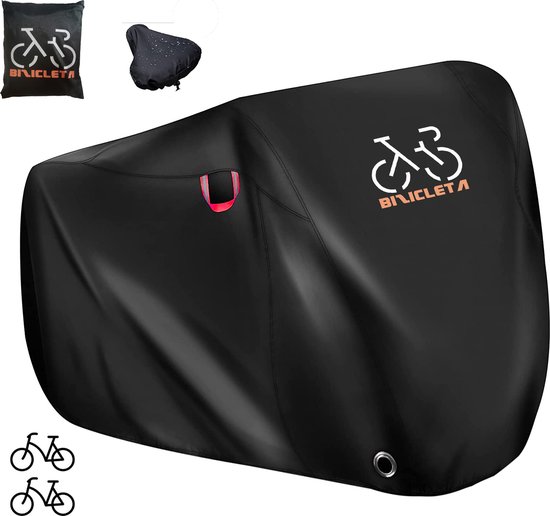El Jardin - Fiets beschermhoes voor 2 fietsen - Alle weersinvloeden - 110 x 115 x 207 cm (B*H*L) - 300D - Zadelhoes - Beschermzak van El Jardin