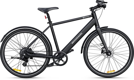 ElectronicWorks AiF-1 - Elektrische Fiets - Fiets met Shimano versnellingen - Elektrische fiets met 250W motor - Fiets voor woon-werkverkeer - 100km Actieradius - E-bike - 25 km/u - LED Display - Elektrische Trapondersteuning - Hydraulische schijfrem van ElectronicWorks
