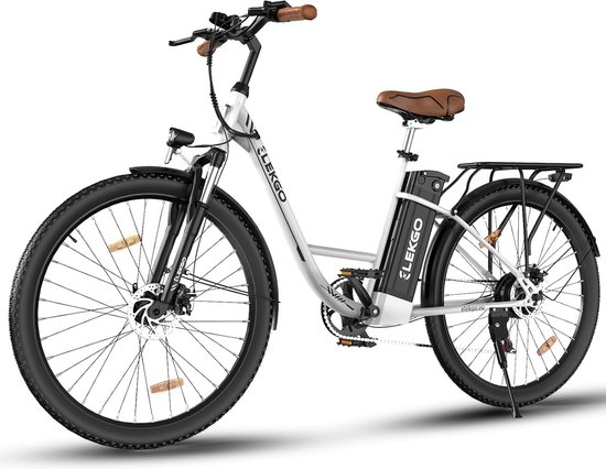ELEKGO Elektrische Fiets EG31 - Trendy 28 Inch City Commuter EBike met Afneembare 36V 12Ah Lithium Batterij - Mountain E-Bike met 250W Motor - Damesfiets - 7 Versnellingen - IP54 Waterdicht van ELEKGO
