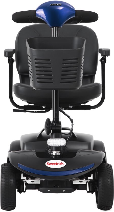Elektrische 4-Rad Outdoor-Mobilitätsroller - 300W Motor - 360° Draaibare Luxezitplaats - Verstelbare Armleuningen & Zithoogte van Merkloos