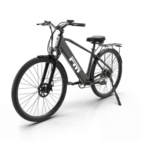 Elektrische fiets - 250W motor - Drie snelheidsstanden - Schijfremmen voor en achter - Snelheidssensor - Zwart - 27.5inch van Merkloos