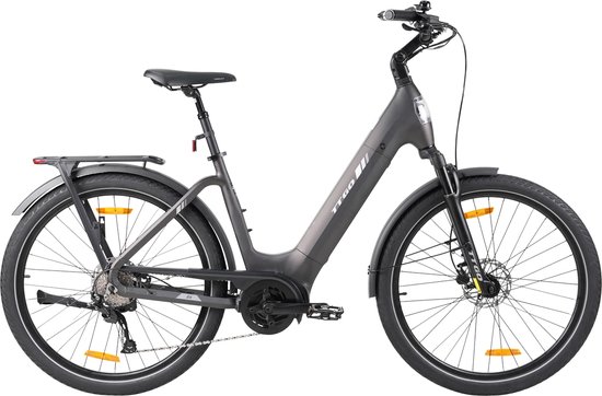 Elektrische fiets 27,5Inch - 20AH - LCD -75NM -9 Versnellingen -Aluminium design -Hydraulische schijfrem - Bereik tot 130km - Pedelec -E-MTB - voor dames en heren - Grijs van Merkloos