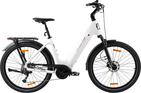 Elektrische fiets 27,5Inch - 20AH - LCD -75NM -9 Versnellingen -Aluminium design -Hydraulische schijfrem - Bereik tot 130km - Pedelec -E-MTB - voor dames en heren - Wit van Merkloos