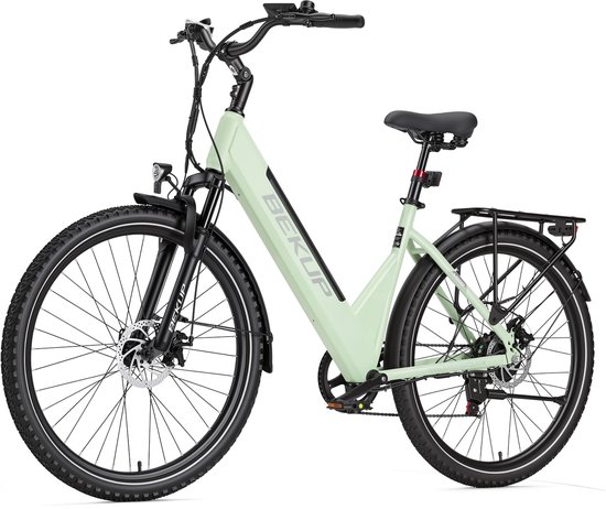 Elektrische Fiets 28 inch - Stadsfiets voor Dagelijks Gebruik - Uitneembare 36V Accu - 75 km Actieradius - Schijfremmen - Shimano Versnellingen - ano Versnellingen