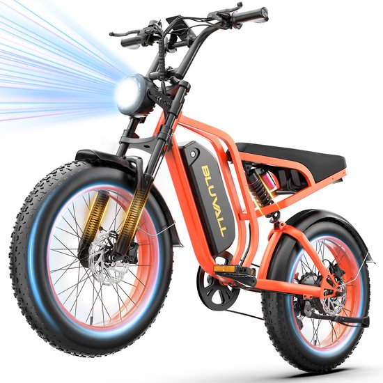 Elektrische Fiets - Elektrische fietsen - Motor 250W - 20 Inch City Commuter EBike - max belasting 150kg - kleurendisplay - 25 km/h - 7 Versnellingen - 3 rijmodi - Verwijderbare accu met slot - Oranje