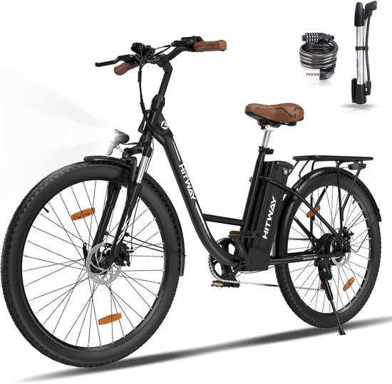 Elektrische Fiets Hitway BK31 - 28 Inch City Commuter EBike met Afneembare 36V 13Ah Lithium Batterij - Damesfiets - E-Bike met 250W Motor - IP54 Waterdicht van Merkloos
