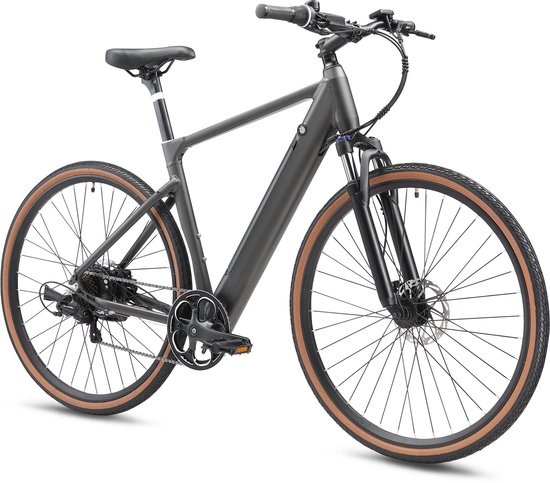 Elektrische Fiets - Motor 250W - 36V 8.7AH batterij - 28-inch banden - LCD-display - Maximale Snelheid 25 km/u - City Commuter EBike - Grijs