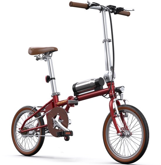 Elektrische Fiets ONESPORT OT02 - Compacte Elektrische Vouwfiets - 36V 5.2Ah Accu - 40 km Actieradius - 16×1.35 inch Banden - Snelle Oplaadtijd 2,5 uur - Ideaal voor Stad en Woon-werkverkeer - Rood van ONESPORT