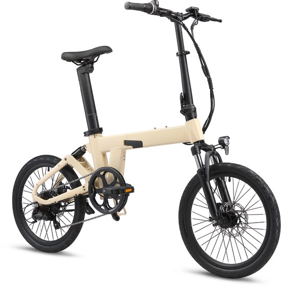 Elektrische Fiets - Opvouwbare E-Bike - Motor 250W - 36V 10AH batterij - 20-inch banden - LCD-display - Maximale Snelheid 25 km/u - City Commuter EBike - Geel