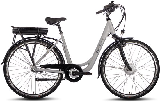 Elektrische Fiets SAXXX - 250W Motor - 375Wh Uitneembare Accu - Max.90 km Actieradius - Lage Instap - 3 Versnellingen - Bagagedrager 25kg - 95% Montage Klaar - Zadelpenhoogte 50 cm