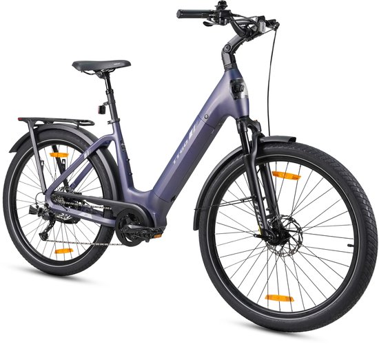 Elektrische Fiets TTGO Z5 - 36V 18AH Accu - Middenmotor - Max Actieradius 120 KM - Aluminium Lage Instapframe - 27.5×2.4 Inch Wielen - Shimano 9 Versnellingen - Hydraulische Schijfremmen - LCD Display - Elektrische Stadsfiets -Blauw van Merkloos