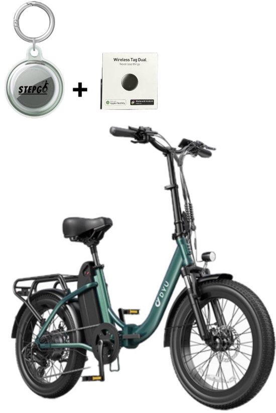 Elektrische fiets - Vouwfiets - DYU C9 - inclusief tracker - met traceer syateem - elektrische vouwfiets van Merkloos