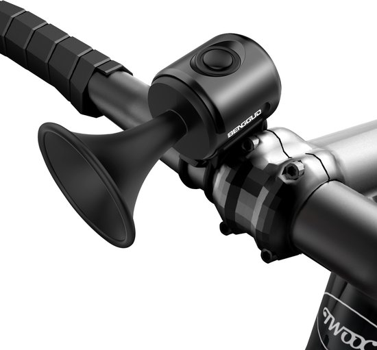 Elektrische fietsclaxon - IPX4 waterdicht - Rijwaarschuwingsclaxon - Veiligheidsclaxon voor voertuigen - 5 cm × 4 cm × 3 cm - Geschikt voor elektrische fietsen en scooters voor volwassenen en kinderen - Zwart