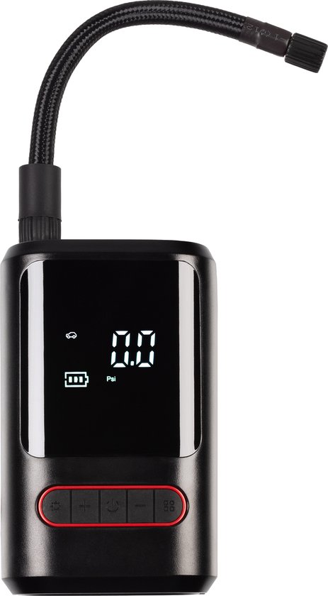 Elektrische fietspomp - Draagbare Compressor - voor fietsbanden en autobanden - Ballenpomp - 2x 2000mAh 50W - LED Display - Zaklamp Functie