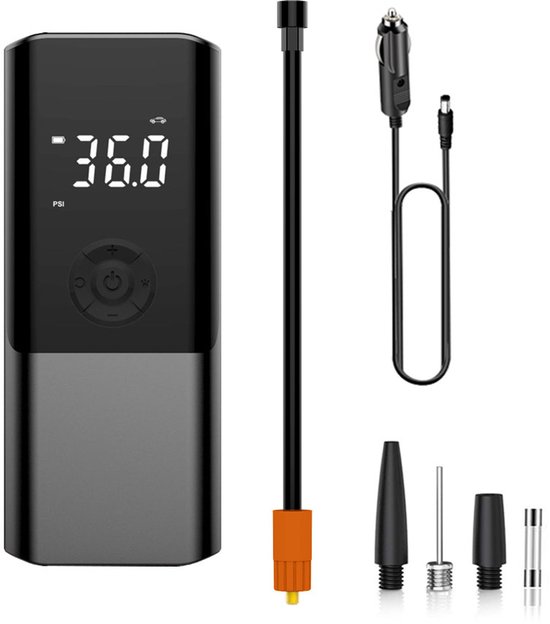 Elektrische Fietspomp - Scooter Motor Auto - Draagbare luchtcompressor bandenpomp - 4500mAH - Auto opladen