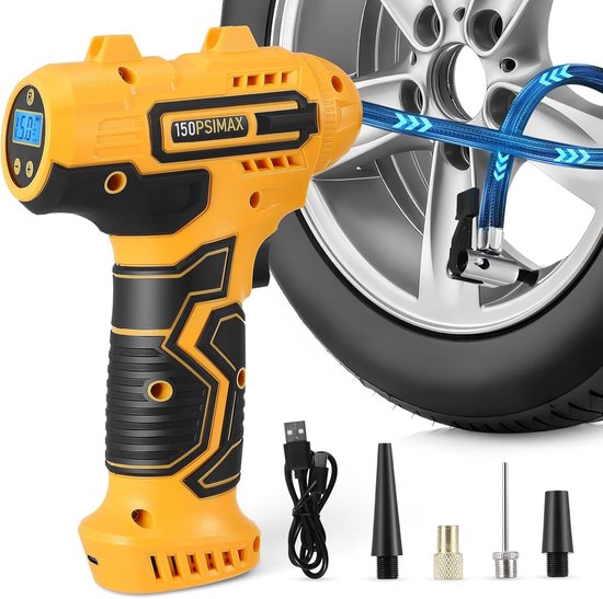 Elektrische Luchtpomp - Accu Compressor - Banden Oppompen - Automatische Uitschakeling - 150 PSI Max
