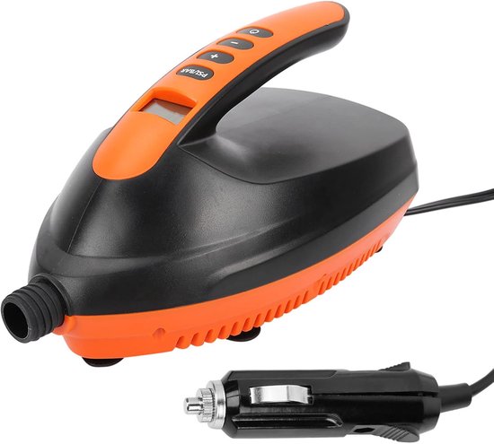 Elektrische Luchtpomp - Digitale Pomp - Opblaasbare Artikelen - Instelbare Druk - 16 PSI - Zwart Oranje