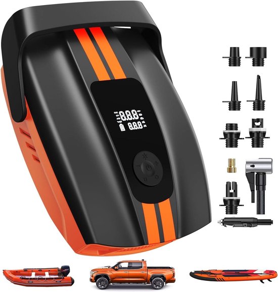 Elektrische Paddle Board Pomp - Luchtpomp SUP - Opblaasbare Boten - Dual Stage Inflatie - 50 PSI - Zwart