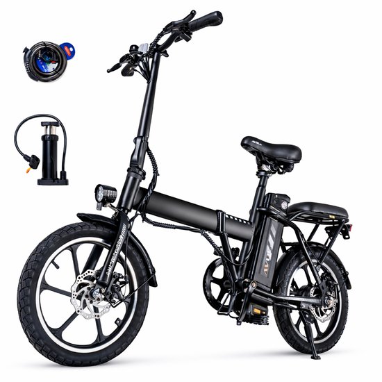 Elektrische Vouwfiets 16 Inch - Opvouwbare E-bike Volwassenen - 250W Borstelloze Motor - 36V 11.4Ah Lithiumbatterij - 35-50km Actieradius - Max 25 km/u - 3 Rijmodi - Dubbele Schijfremmen - Stadsfiets - Woon-Werkverkeer - Dames Heren van Merkloos