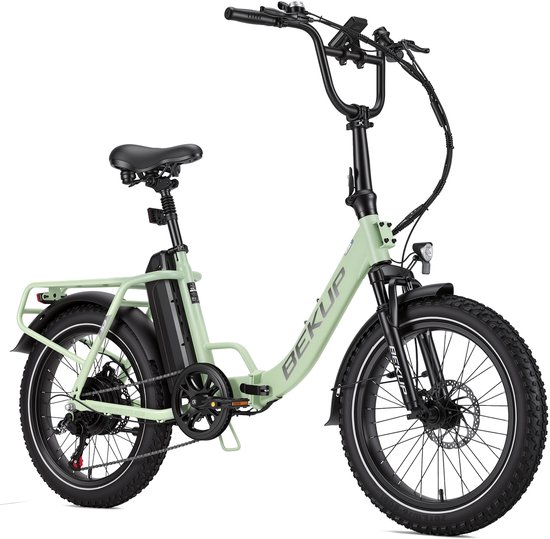 Elektrische Vouwfiets 20 Inch - E-bike voor Volwassenen - 720Wh Accu - Tot 75 km Bereik - 60Nm - Shimano 7 Versnellingen - Lage Instap - Groen