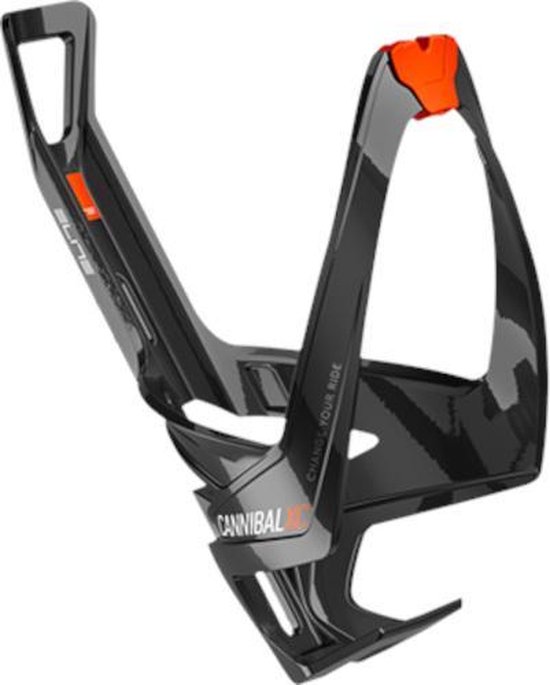 Elite Bidonhouder Cannibal XC Glossy Zwart Met Oranje Logo-one size van Elite