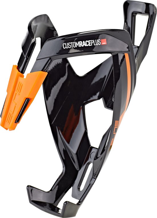 Elite Bidonhouder Custom Race Plus (2020) - GlanzendZwartOranje - L van Elite