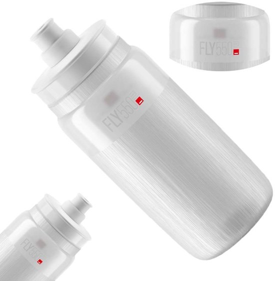 Elite Fly Tex - Fiets Bidon - Transparant - 550ml - Super Licht