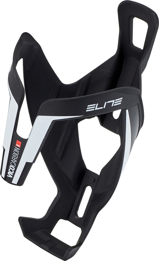 Elite Vico Bidonhouder Carbon, Mat White Graphic van Elite