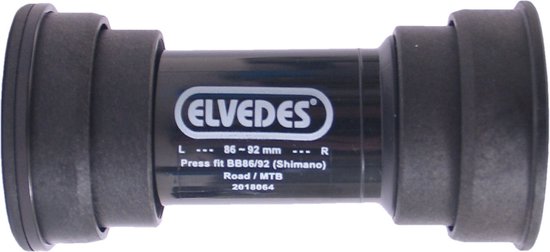 Elvedes Bottom Bracket Shimano Kunststof/staal 86-92 Mm Zwart 24 Mm van Elvedes