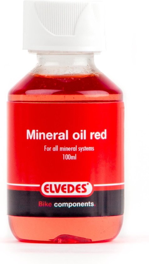 Elvedes Minerale olie voor hydraulische schijfremmen - 250 ml - rood van Elvedes