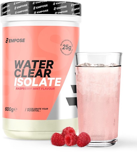 Empose Nutrition Clear Whey Isolate - Framboos - Eitwit poeder - Proteïne Ranja - Suiker- en Vetvrij - 600 g
