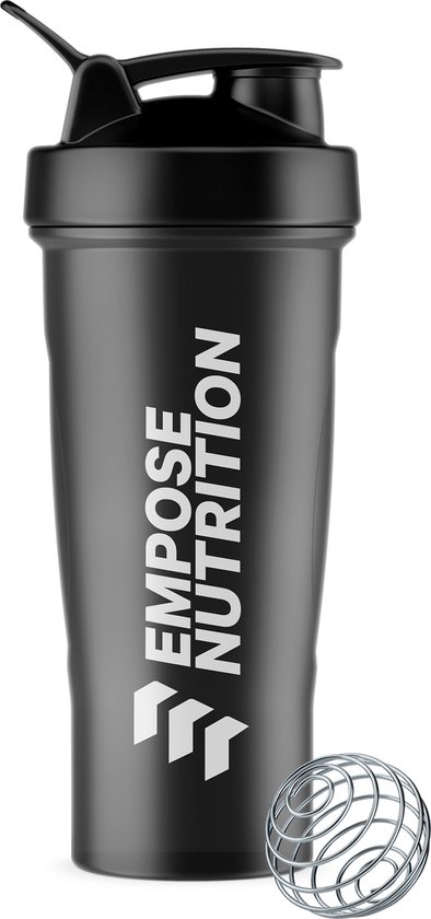 Empose Nutrition Shaker - Shakebeker - Shaker proteine - Zwart transparant - 600 ml