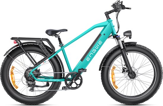 ENGWE E26 Elektrische fiets - Actieradius 140km - Verwijderbare batterij 48V16Ah - Motor 250W - Shimano 7 versnellingen - met voorvering - VTC Fatbike - Blauw van ENGWE