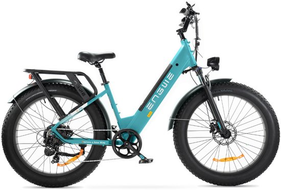 ENGWE E26 ST Elektrische Fatbike - E-bike - Lage Instap - 26 Inch - 250W Motor - 7 Versnellingen - 140 km Actieradius - Hydraulische Schijfremmen - Blauw