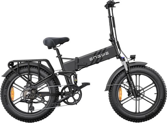 ENGWE Engine Pro 2.0 - Elektrische Fatbike - Zwart - Tot 120 km Actieradius - Hydraulische Schijfremmen - Shimano 8 Versnellingen