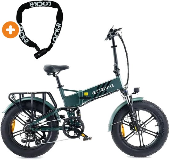 ENGWE Engine Pro 2.0 - Elektrische Vouwfiets - 20 inch - 250W motor - Actieradius tot 120 km - 8 versnellingen - Hydraulische schijfremmen - Groen