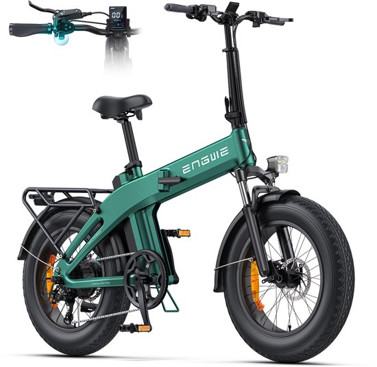 ENGWE EP-2 3.0 BOOST Elektrische fiets - Actieradius 120km - Verwijderbare batterij 48V13.5Ah - 250W Motor - Shimano 7 Versnellingen - 20 Inch opvouwbare City Commuter E-Bike - Hydraulische schijfrem - VTC Fatbike - groente van ENGWE