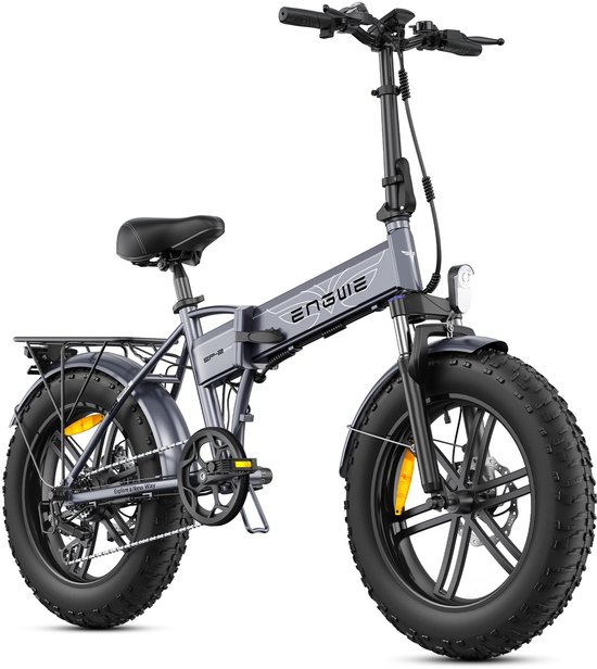 ENGWE EP-2 BOOST Elektrische fiets - Actieradius 100km - Verwijderbare batterij 48V13Ah - 250W Motor - Shimano 7 Versnellingen - 20 Inch opvouwbare City Commuter E-Bike - Mechanische Schijfremmen - VTC Fatbike - Grijs van ENGWE