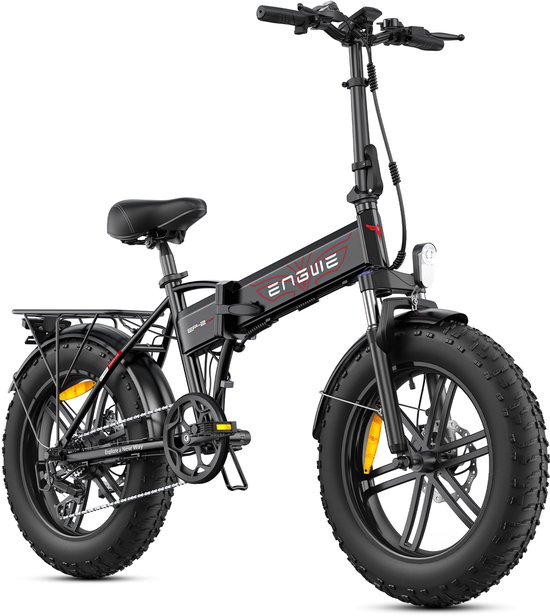 ENGWE EP-2 BOOST Elektrische fiets - Actieradius 100km - Verwijderbare batterij 48V13Ah - 250W Motor - Shimano 7 Versnellingen - 20 Inch opvouwbare City Commuter E-Bike - Mechanische Schijfremmen - VTC Fatbike - Zwart van ENGWE