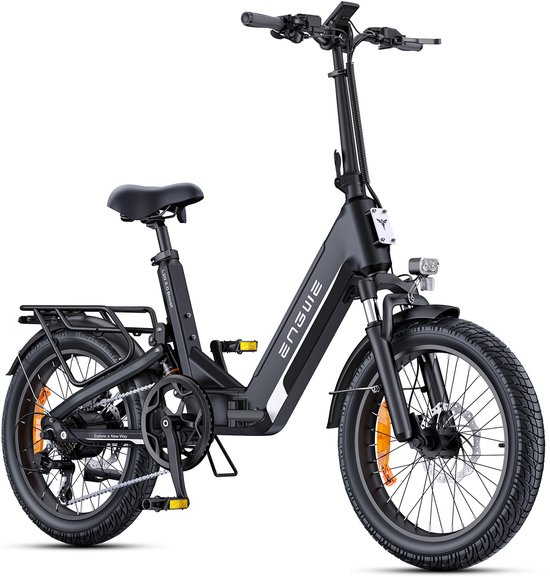 ENGWE L20 3.0 Boost Elektrische fiets - Actieradius 135km - Verwijderbare batterij 48V13.5Ah - Motor 250W - Shimano 7 versnellingen - Hydraulische schijfremmen - 20 Inch Commuter E-Bike - Fatbike - Zwart van ENGWE